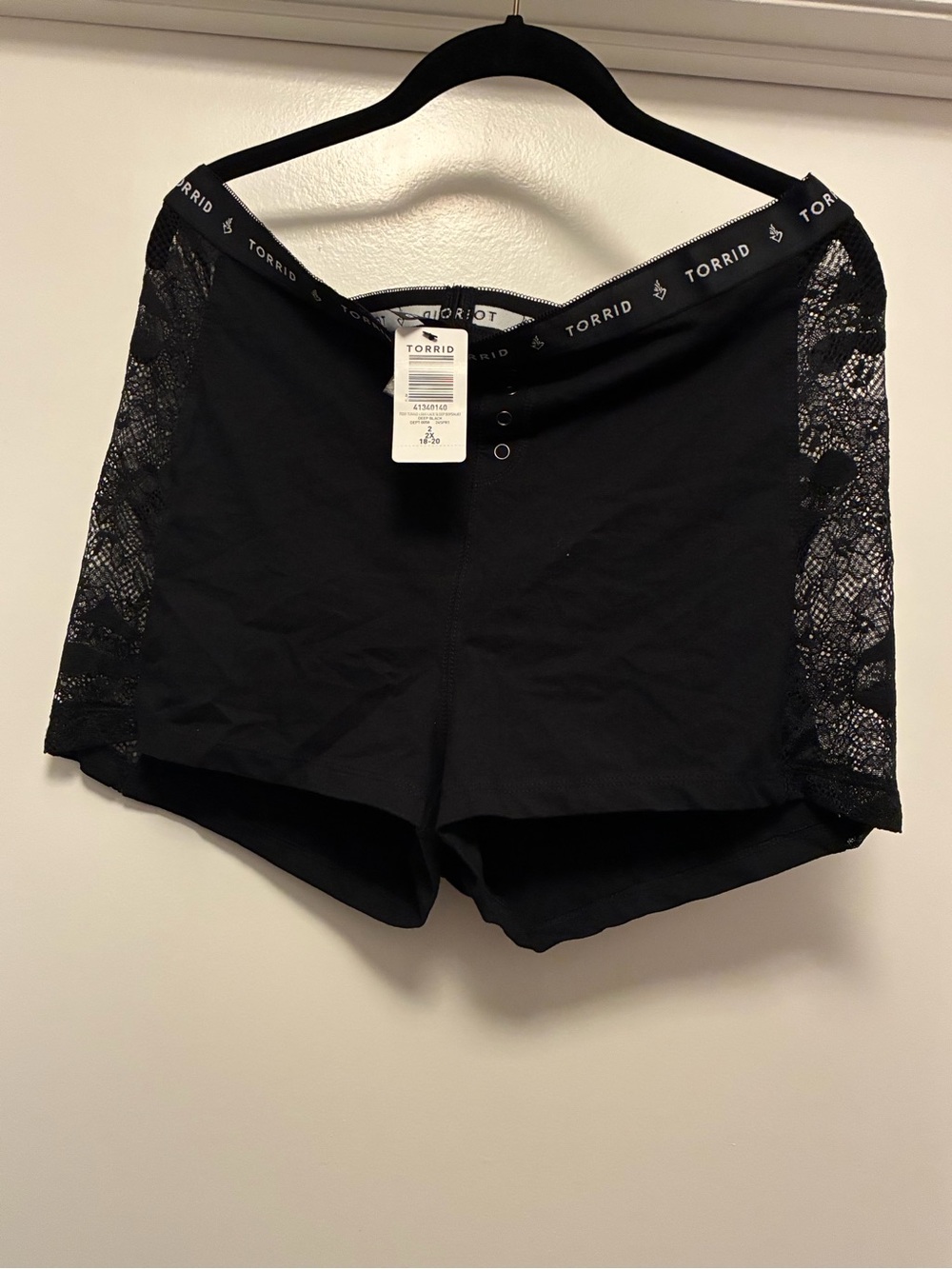 Foxy torrid logo lace sleep hotshot- deep black
